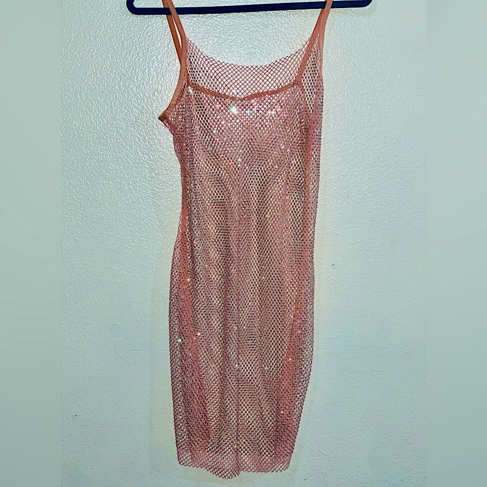 Rhinestone stunner Summer Mesh Dress